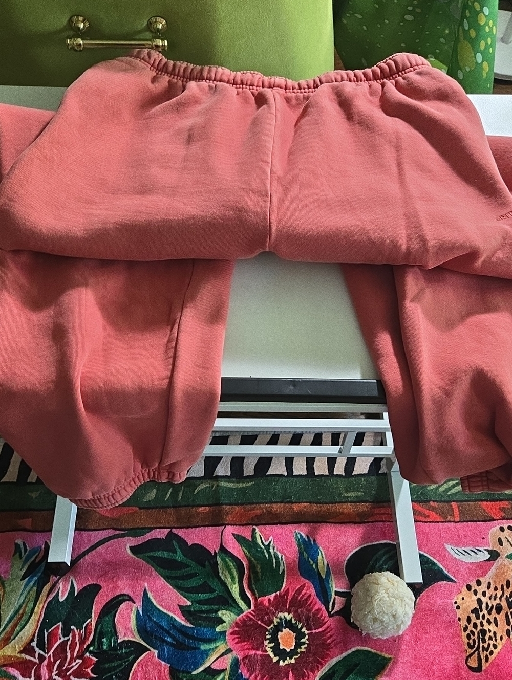 Cozy Fleece Coral Elastic Waist Sweatpants